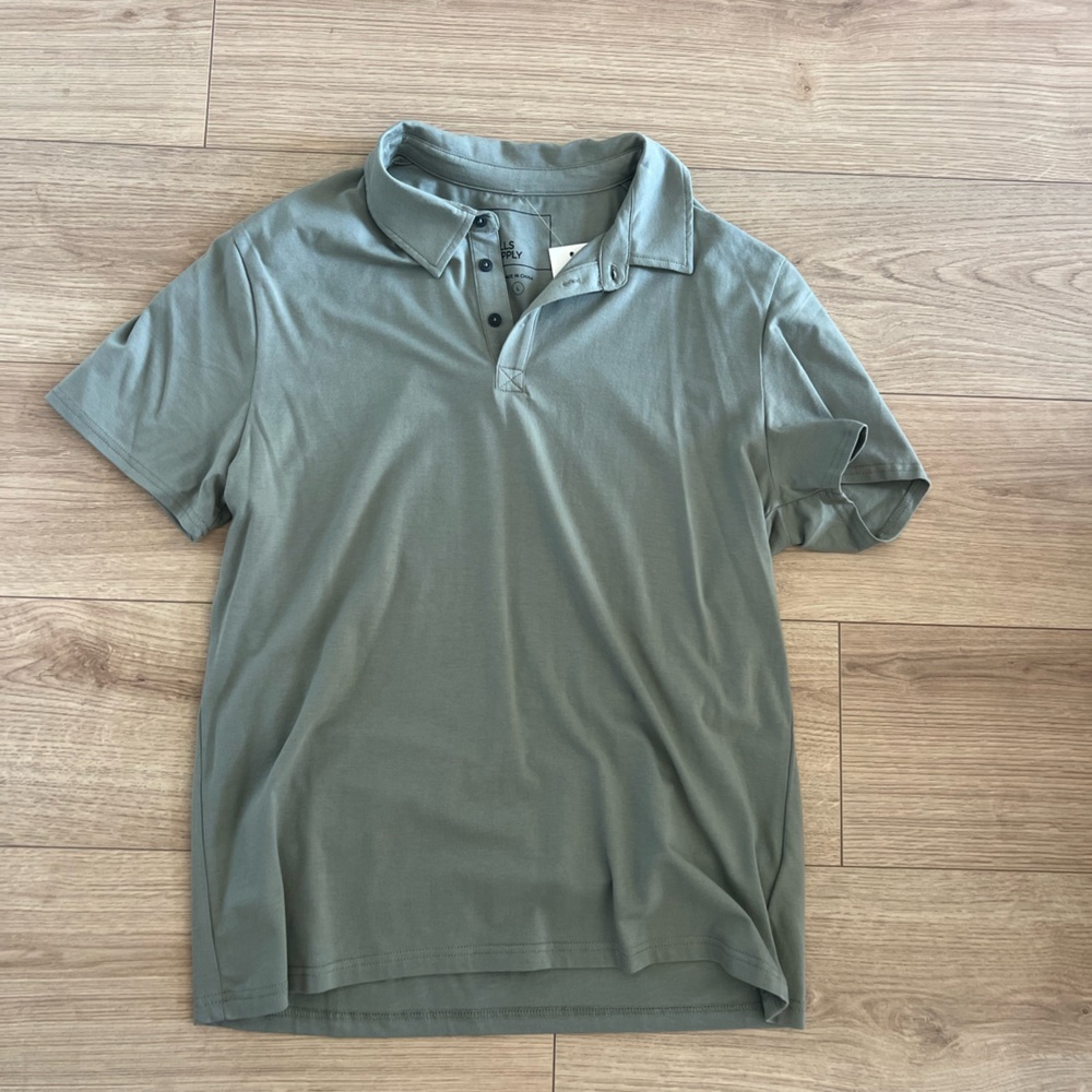 Mills supply sage green polo